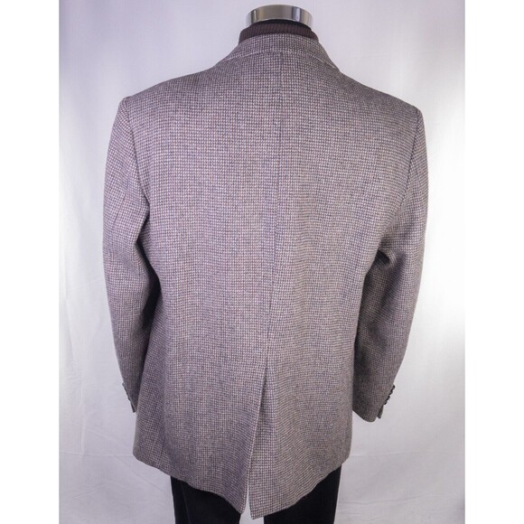 VTG Joe Namath Men's Tweed Sport Coat Blazer Two Button Wool Houndstooth 46R EUC - Picture 8 of 14